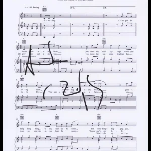 Andrew Ridgeley "Wham!" SIGNED 'Wake Me Up Before You Go-Go' Sheet Music ACOA