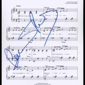 Bernadette Peters "Into the Woods" AUTOGRAPH Signed 'Stay With Me' Sheet Music