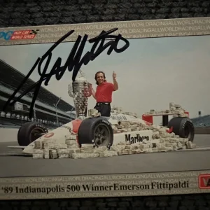 Signed Trading Card Indy Car Indianapolis 500 Emerson Fittipaldi