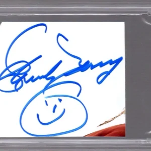 CHUCK BERRY HAND SIGNED CUT SIGNATURE       ROCK+ROLL LEGEND       PSA SLABBED