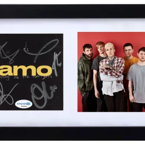 Bring Me the Horizon Signed Autograph Amo CD Framed Oli Sykes Band x5 BMTH ACOA