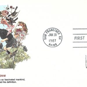 Al Hirschfeld SIGNED 1987 First Day Cover FDC JSA COA Autographed Caricaturist