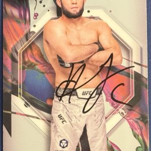 Ikram Aliskerov Signed 2024 Topps Finest Base UFC Card BAS Beckett COA