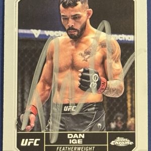 Dan Ige Signed 2024 Topps Chrome UFC Base Card BAS Beckett COA