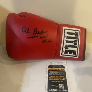 AL BERNSTEIN SIGNED AUTOGRAPH BOXING GLOVE JSA COA HOF ANNOUNCER