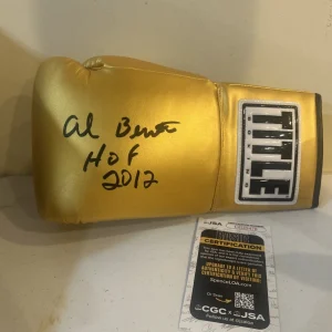 AL BERNSTEIN SIGNED AUTOGRAPH BOXING GLOVE JSA COA HOF ANNOUNCER