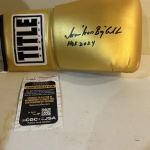 IVAN IRON BOY CALDERON SIGNED AUTOGRAPH BOXING GLOVE JSA COA HOF 2024 CHAMPION