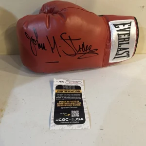 JOHN H STRACEY SIGNED AUTOGRAPH BOXING GLOVE JSA COA CHAMPION BOXER