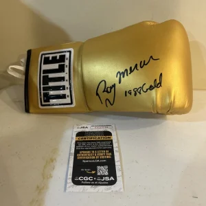 RAY MERCER SIGNED AUTOGRAPH BOXING GLOVE JSA COA OLYMPIC BOXER CHAMP 88 GOLD