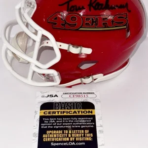Tom Rathman Signed Autographed Custom San Francisco 49ers Mini Helmet JSA COA