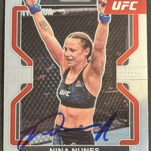 Nina Nunes Signed 2022 Panini Prizm UFC Base Card BAS Beckett COA