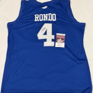 Rajon Rondo Signed Autographed Kentucky Wildcats Blue Jersey JSA COA Rare
