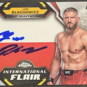 Jan Blachowicz Signed 2024 Topps Chrome International Flair UFC Card BAS Beckett