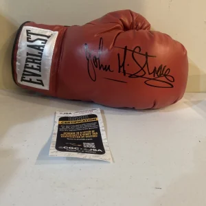 JOHN H STRACEY SIGNED AUTOGRAPH BOXING GLOVE JSA COA CHAMPION BOXER