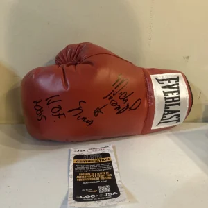 MICHAEL SECOND TO NUNN SIGNED AUTOGRAPH BOXING GLOVE JSA COA EVERLAST CHAMP HOF