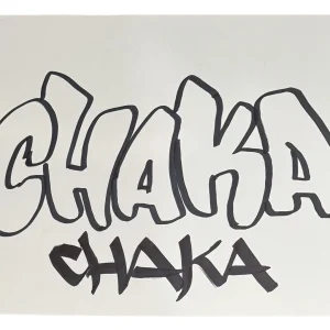 CHAKA Daniel Ramos Signed Original Graffiti Art Tag 13x19 Los Angeles BAS COA