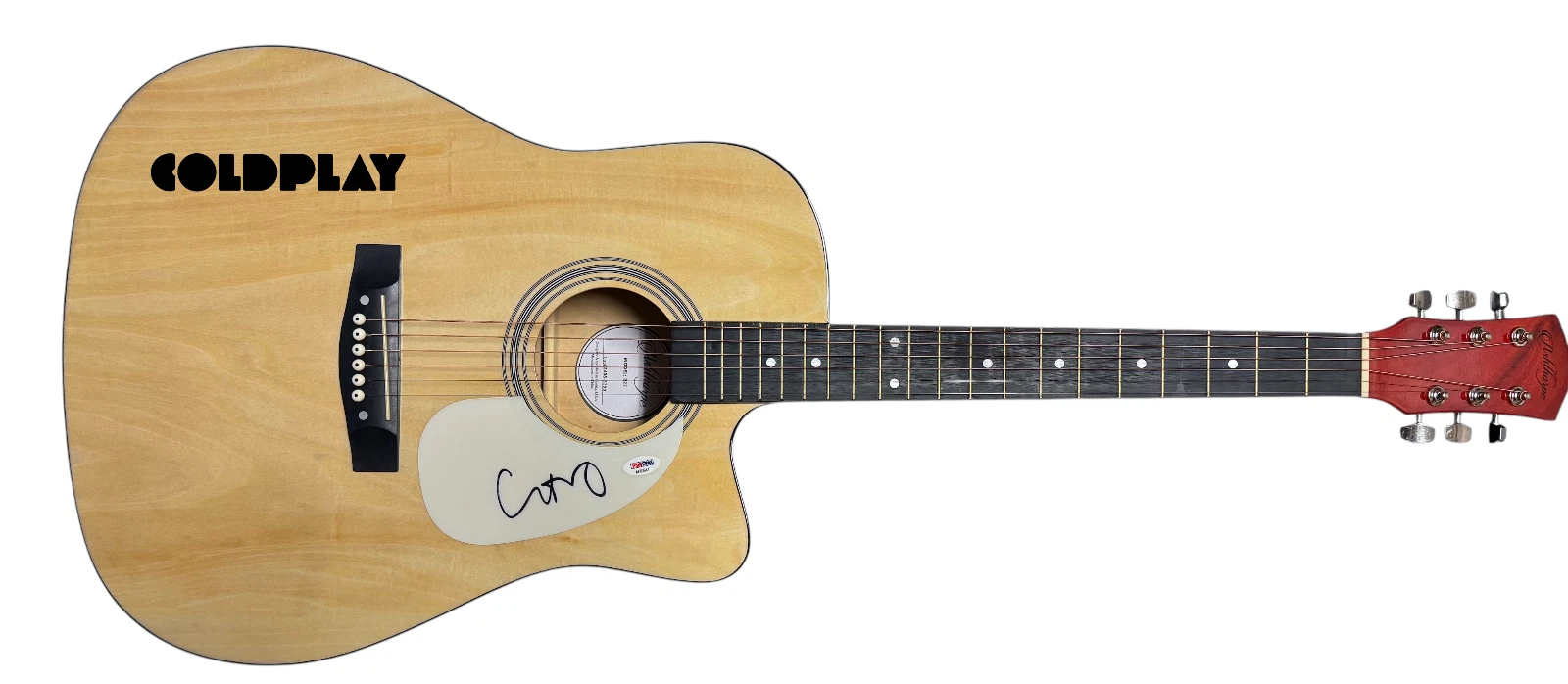 Chris Martin Coldplay Signed Autograph Full Size Acoustic Guitar PSA ...