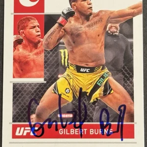 Gilbert Burns Signed 2022 Panini Chronicles UFC Base Card BAS Beckett COA