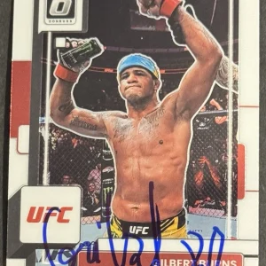 Gilbert Burns Signed 2023 Donruss Optic UFC Base Card BAS Beckett COA