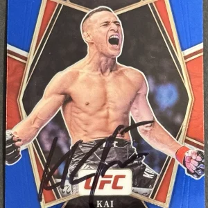 Kai Kara- France Signed 2022 Panini Select Blue Base UFC Card BAS Beckett