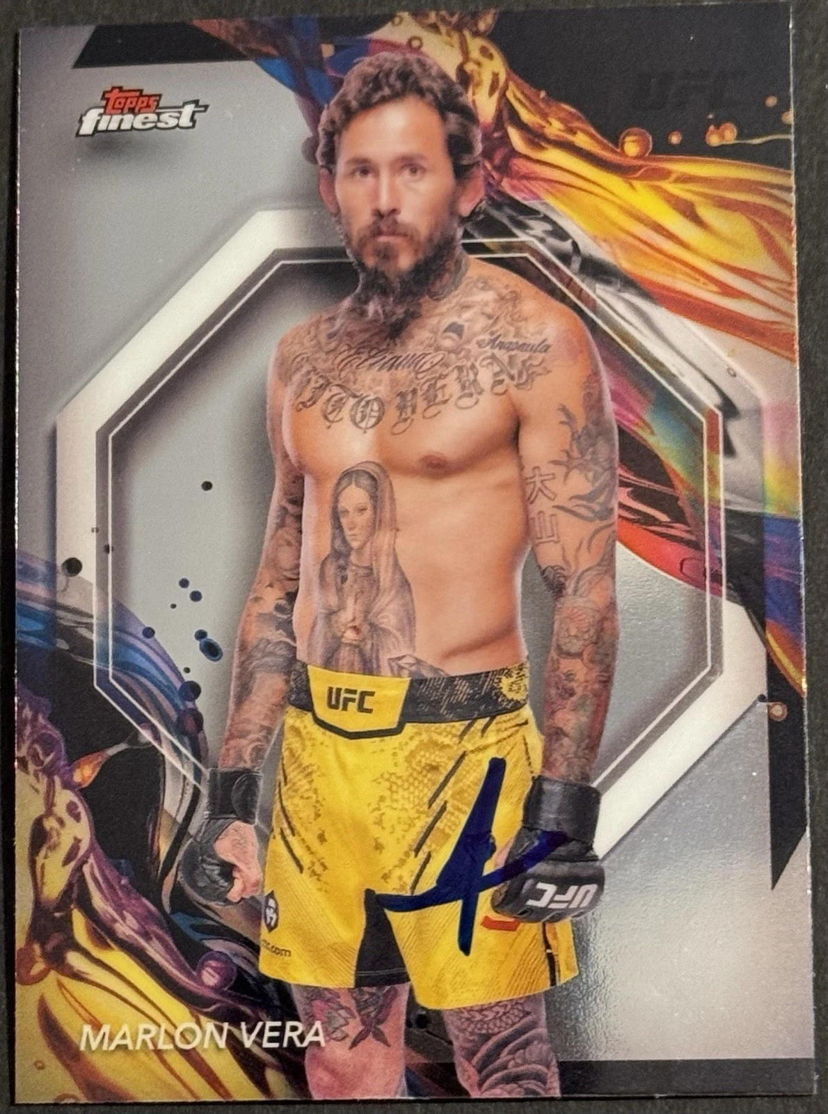 Marlon Chito Vera Signed 2024 Topps Finest Uncommon Base UFC Card BAS ...