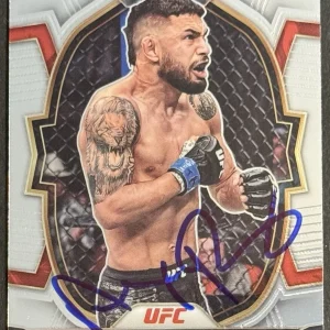 Alex Perez Signed 2023 Panini Select UFC Base Card BAS Beckett On Card