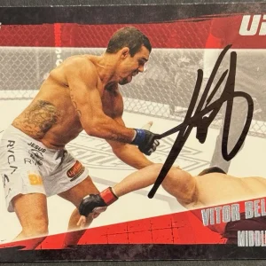 Vitor Belfort Signed 2010 Topps UFC Base Card BAS Beckett On Card