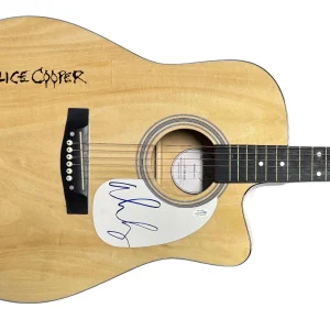 Alice Cooper Signed Autograph Full Size Acoustic Guitar Hollywood Vampires ACOA