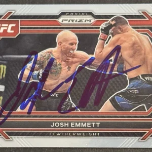 Josh Emmett Signed 2023 Panini Prizm UFC Base Card BAS Beckett On Card