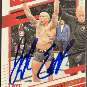 Josh Emmett Signed 2022 Donruss UFC Base Card BAS Beckett On Card