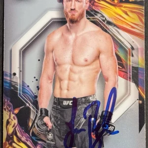 Joe Pyfer Signed 2024 Topps Finest UFC Card BAS Beckett On Card