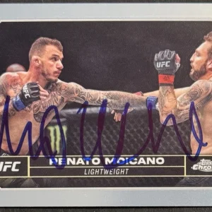 Renato Money Moicano Signed 2024 Topps Chrome UFC Card BAS Beckett On Card