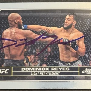 Dominick Reyes Signed 2024 Topps Chrome UFC Card BAS Beckett On Card
