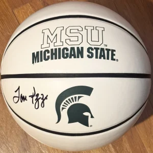 Tom Izzo Signed Autographed Michigan State Spartans Logo Basketball JSA COA