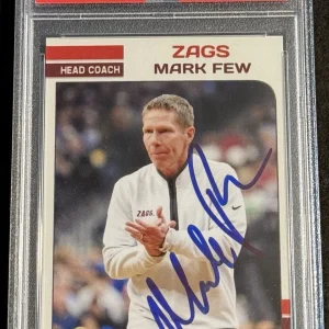 Mark Few Signed Autographed Gonzaga Bulldogs Custom Card PSA/DNA Slabbed