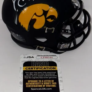 Dallas Clark Signed Autographed Iowa Hawkeyes Mini Helmet JSA COA