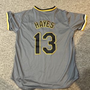 PITTSBURGH PIRATES- KE’BRYAN HAYES SIZE XL THROWBACK JERSEY NEVER WORN BASEBALL