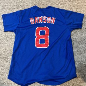 CHICAGO CUBS- ANDRE DAWSON SIZE LARGE L JERSEY #8 NEVER WORN