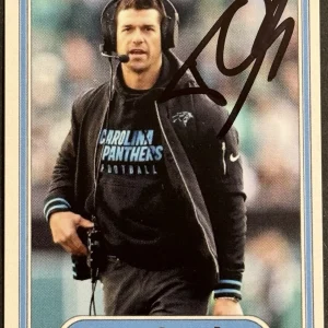 Dave Canales Signed Autographed Custom Carolina Panthers Card BAS Beckett