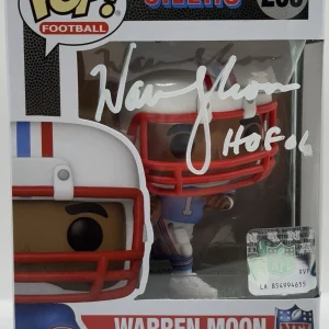 Warren Moon Signed Autographed Houston Oilers Funko Pop JSA COA