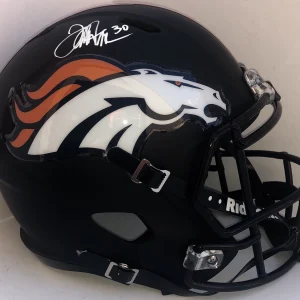 Terrell Davis Signed Autographed Denver Broncos F/S Custom Black Helmet Psa/Dna
