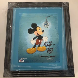 Bret Iwan Signed Mickey Mouse Artist Proof Stretched Canvas Talks Like A Mouse