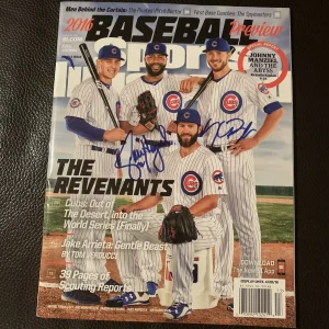 Kris Bryant Jason Hayward Signed Sports Illustrated Magazine Chicago Cubs Rare