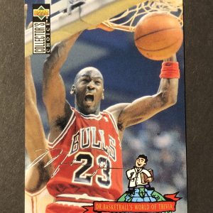 1994 UD Collector's Choice Michael Jordan World of Trivia #402 Silver Script