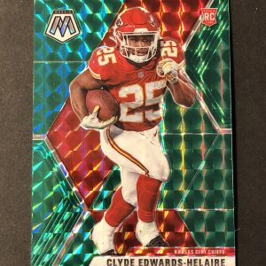 2020 Panini Mosaic Clyde Edwards-Helaire Green Prizm RC #212 Rookie Chiefs