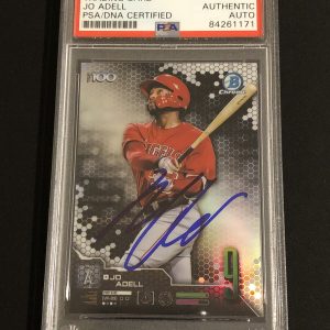 Jo Adell 2019 Bowman Top 100 Signed Autographed Angels RC Card + PSA/DNA