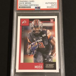 Zack Moss Signed Autographed Buffalo Bills Score Rookie Card Psa/Dna