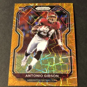 2020 Panini Prizm Antonio Gibson Orange Laser Washington #384 Rc