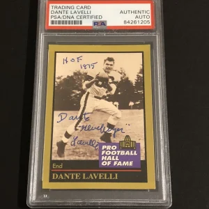 Dante Lavelli Signed Autographed Cleveland Browns Card Psa/Dna