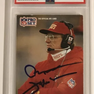 Marty Schottenheimer Signed 1991 Pro Set RC Kansas City Chiefs Psa/Dna